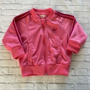 Adidas Pink Zipper Jacket Size 18 Months